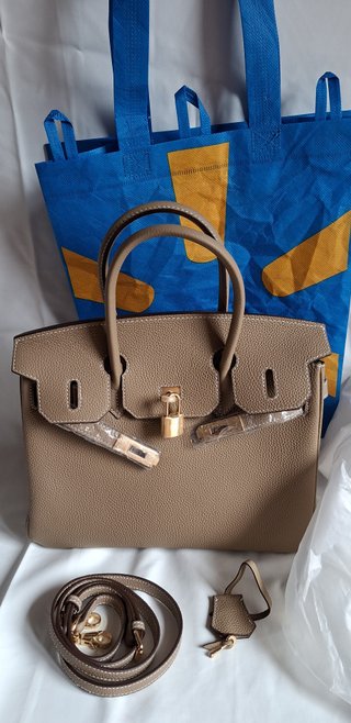 Borsa Kamugo Taupe 30cm Pelle Dupe Walmart USA