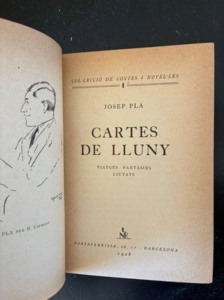 Llibre antic 1928 Josep Pla