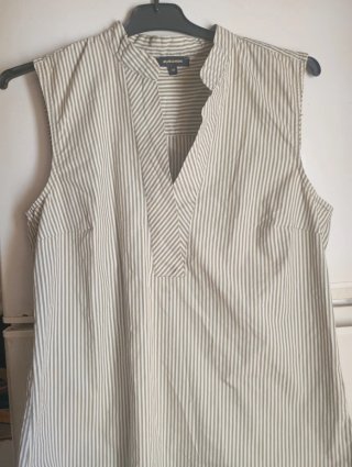 Blusa MY&ME Talla M Rayas Beige/Blanco