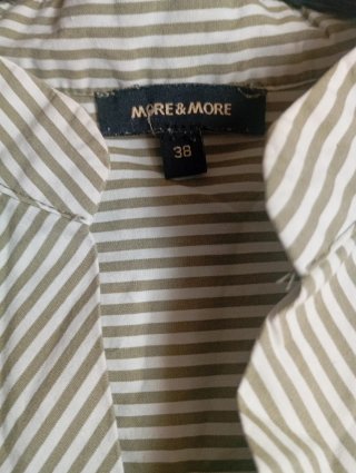 Blusa MY&ME Talla M Rayas Beige/Blanco