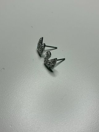 Pendientes Cisne Swarovski Plata