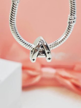 Charm Letra A Plata S925 para pulseras pandora