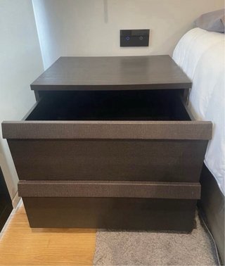 2 Mesitas de Noche Ikea Color Gris