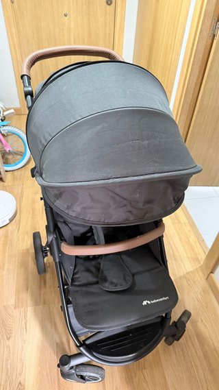 Carrito de bebé plegable gris
