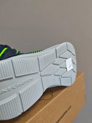 Zapatillas Skechers niño azul y verde