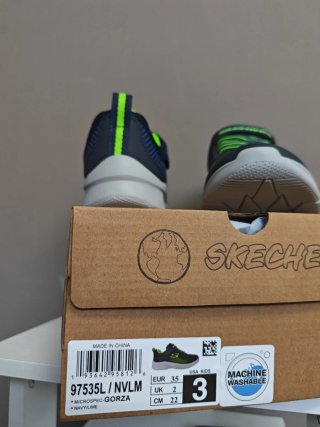 Zapatillas Skechers niño azul y verde