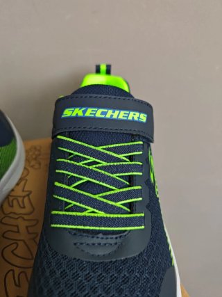 Zapatillas Skechers niño azul y verde