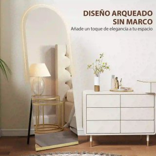 Espejo de cuerpo entero dorado