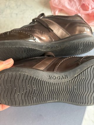 Hogan donna marrone lucido