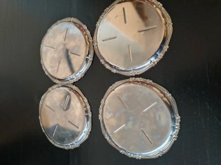 Set 17 Sottobicchieri Vintage Barocco Argento