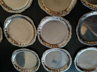 Set 17 Sottobicchieri Vintage Barocco Argento