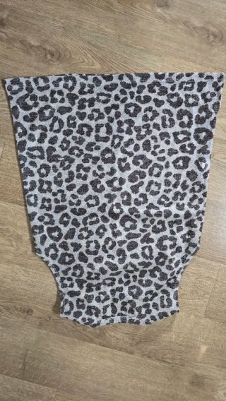 Camiseta Noc Lame Plateado Animal Print