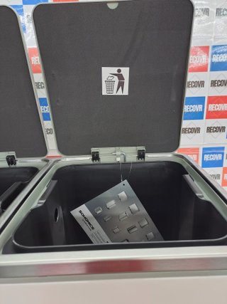 Cubo reciclaje 2×30 L pedal doble – Songmics