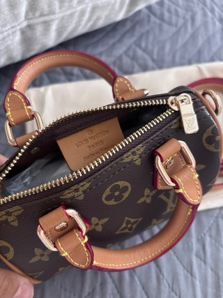 Borsa Louis Vuitton Speedy Nano Marrone/Rosa