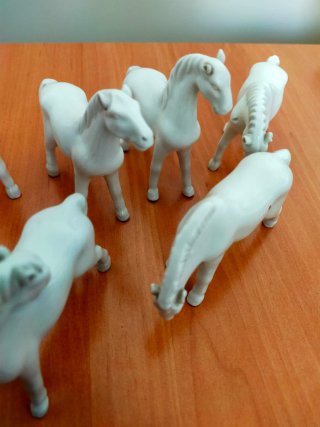 Caballos porcelana china