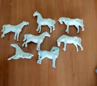 Caballos porcelana china