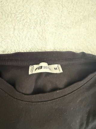 Top Negro Espalda Abierta Talla Única