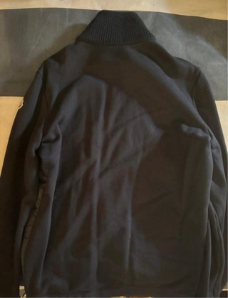 Moncler Maglia Cardigan Negro y Rojo