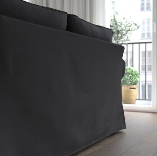 Sofá 3 plazas Ektorp Ikea gris oscuro.