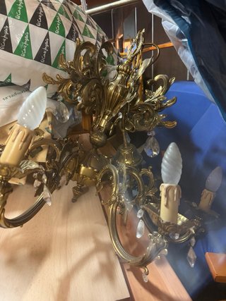 Lámpara de bronce 8 brazos