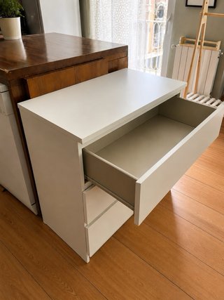 Cajonera IKEA MALM Blanca 3 Cajones