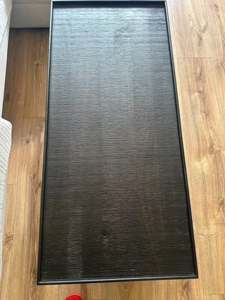 Mesa baja salón negra y marrón