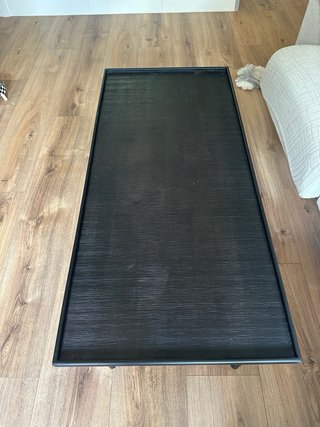 Mesa baja salón negra y marrón