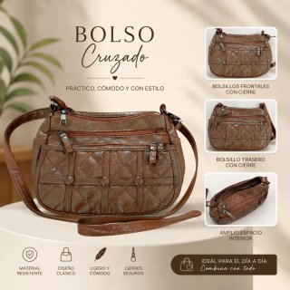 Bolso bandolera marrón
