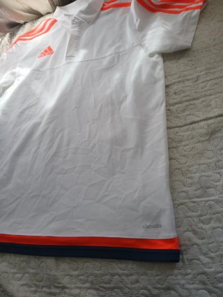 Camiseta Adidas Blanca y Naranja