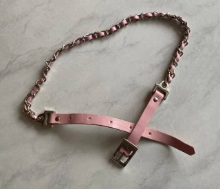 Cintura bambina rosa con catena