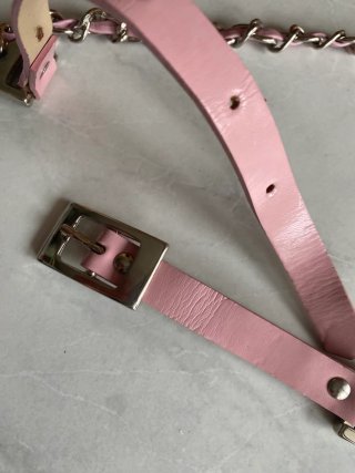 Cintura bambina rosa con catena