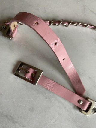 Cintura bambina rosa con catena