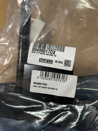 Bases sparco guías gt2i para asientos Abarth Fiat