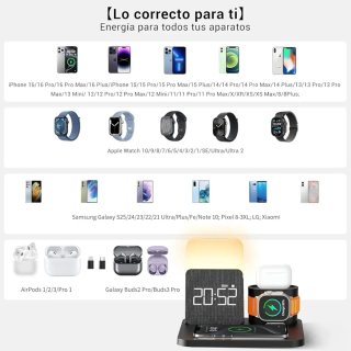 Cargador Inalámbrico 7 en 1 iPhone/Watch