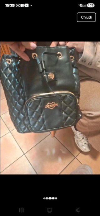 Zaino Love Moschino nero trapuntato