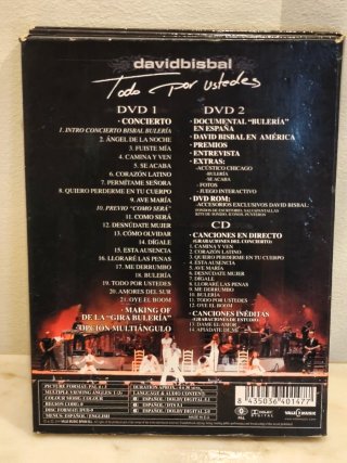 CD y 2 DVD David Bisbal Todo por ustedes