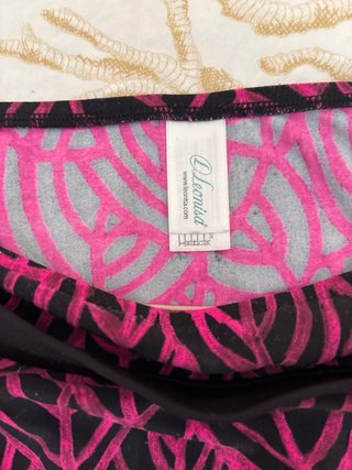 Bikini estampado hojas rosa y negro
