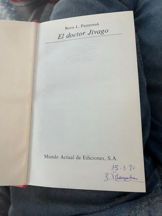El doctor Jivago Libro