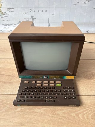 Minitel Ordenador Banco Beige/Marrón