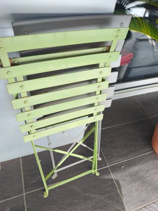 Mesa Terraza Metálica 70x70 + 2 Sillas