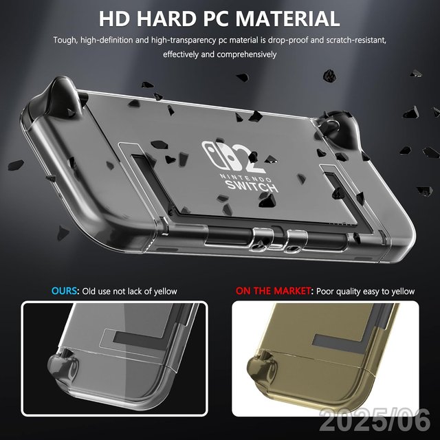 FANPL Funda Transparente Nintendo Switch 2 +Extras
