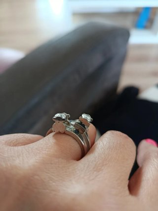 Anillo osito con cristal