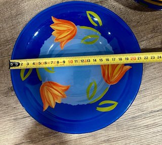 Set di stoviglie Arcoroc Tulipani in Cristallo Blu/Giallo