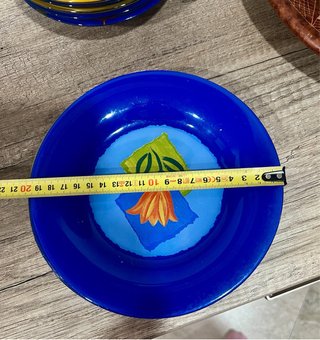 Set di stoviglie Arcoroc Tulipani in Cristallo Blu/Giallo