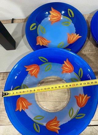 Set di stoviglie Arcoroc Tulipani in Cristallo Blu/Giallo