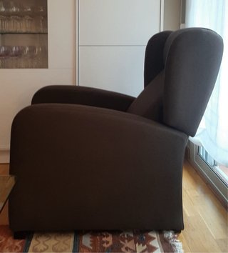 Sillón reclinable tela marrón 71cm de ancho