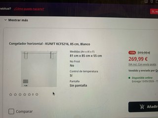 Congelador Arcon KUNFT 100L Blanco