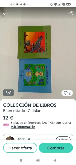 Colección de libros en catalán