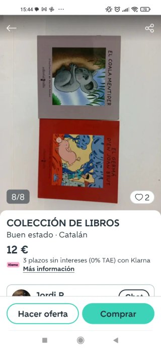 Colección de libros en catalán