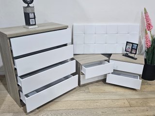 Cabecero, cómoda y 2 mesitas de noche